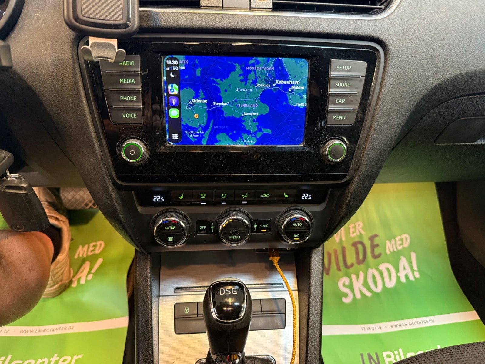 Sort Skoda Octavia fra 2017