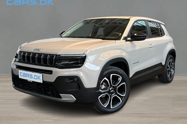 Beige Jeep Avenger fra 2025 set udefra