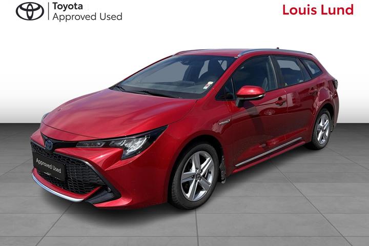 Rød Toyota Corolla fra 2019 set udefra