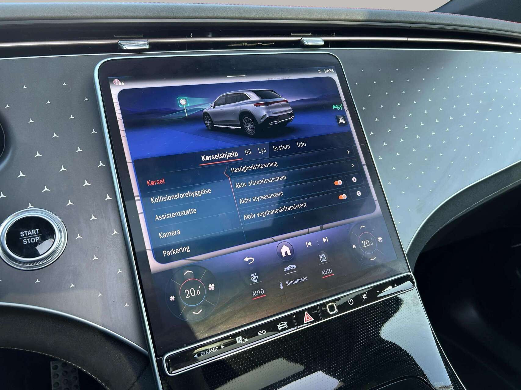 Grå Mercedes EQS 450+ fra 2023