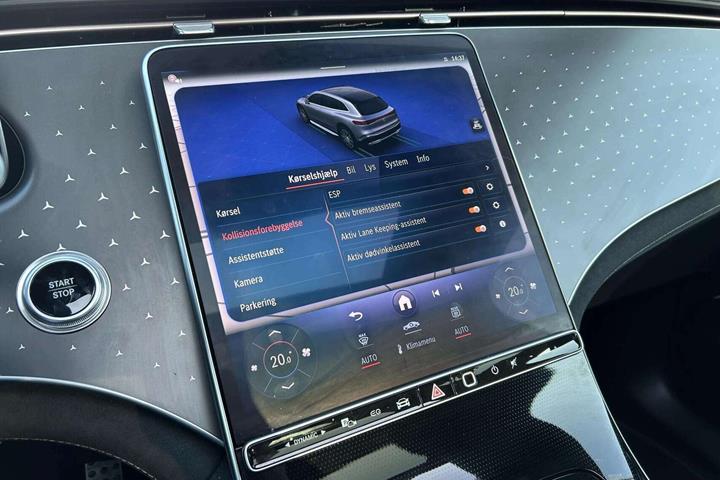 Grå Mercedes EQS 450+ fra 2023