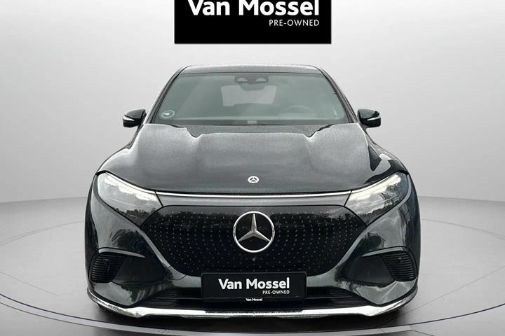 Grøn Mercedes EQS 450 fra 2023