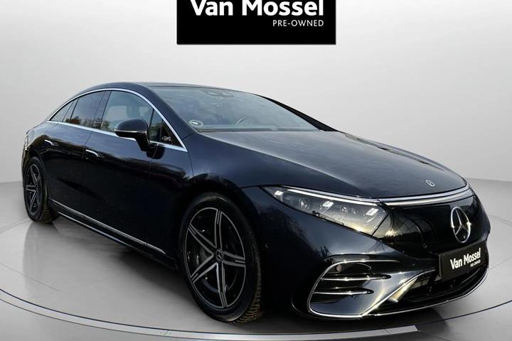 Blå Mercedes EQS 450+ fra 2023