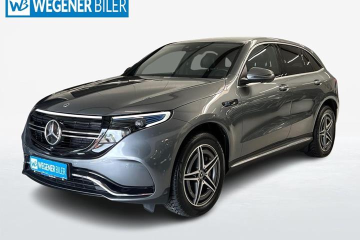 Grå Mercedes EQC400 fra 2021 set udefra