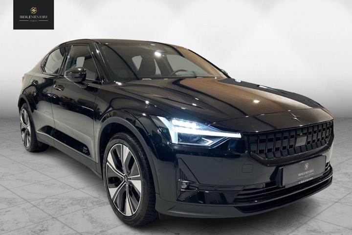 Sort Polestar 2 fra 2023 set udefra