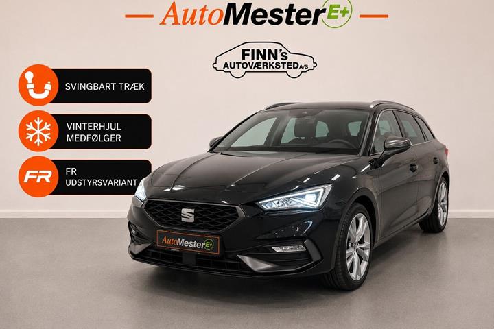 Sort Seat Leon fra 2020 set udefra