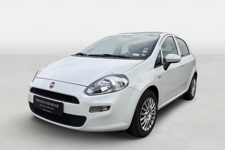 Grøn Fiat Punto fra 2015 set udefra