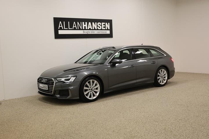 Grå Audi A6 fra 2021 set udefra