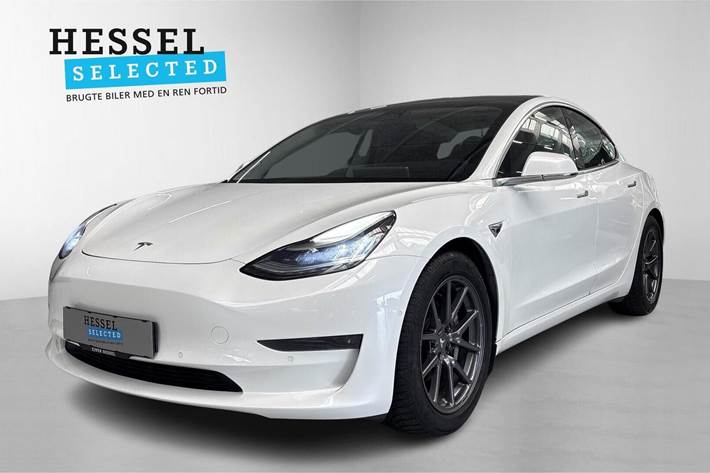 Hvid Tesla Model 3 fra 2019
