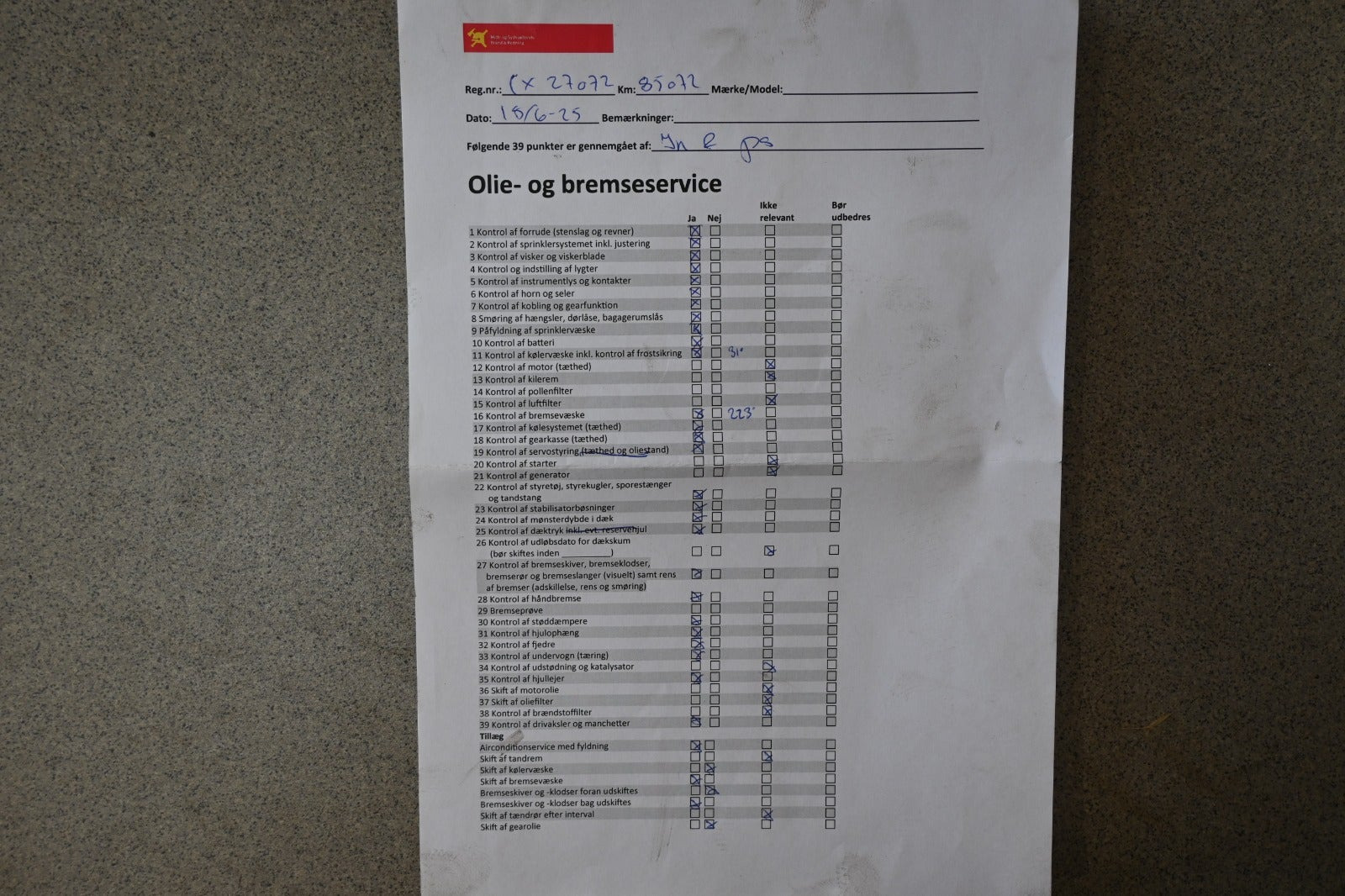 Rød VW E-UP! fra 2021