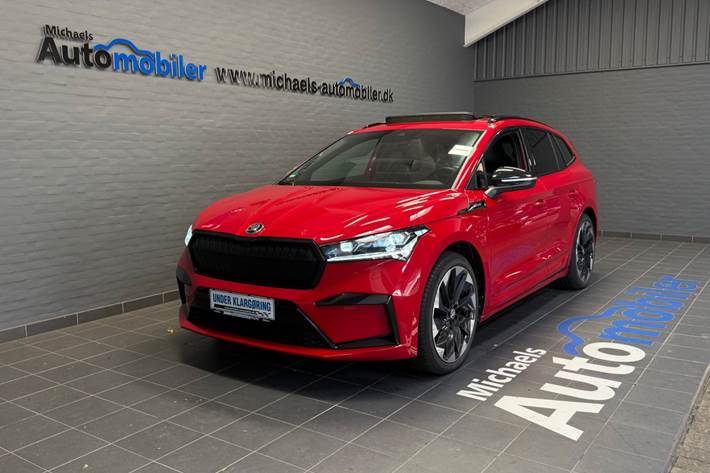Rød Skoda Enyaq fra 2022