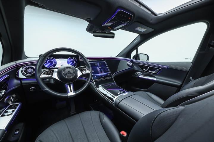 Grøn Mercedes EQE350 SUV fra 2023