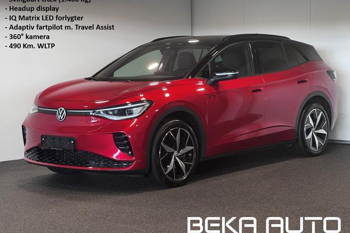 Rød VW ID.4 fra 2023 set udefra