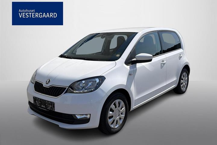 Hvid Skoda Citigo fra 2019 set udefra