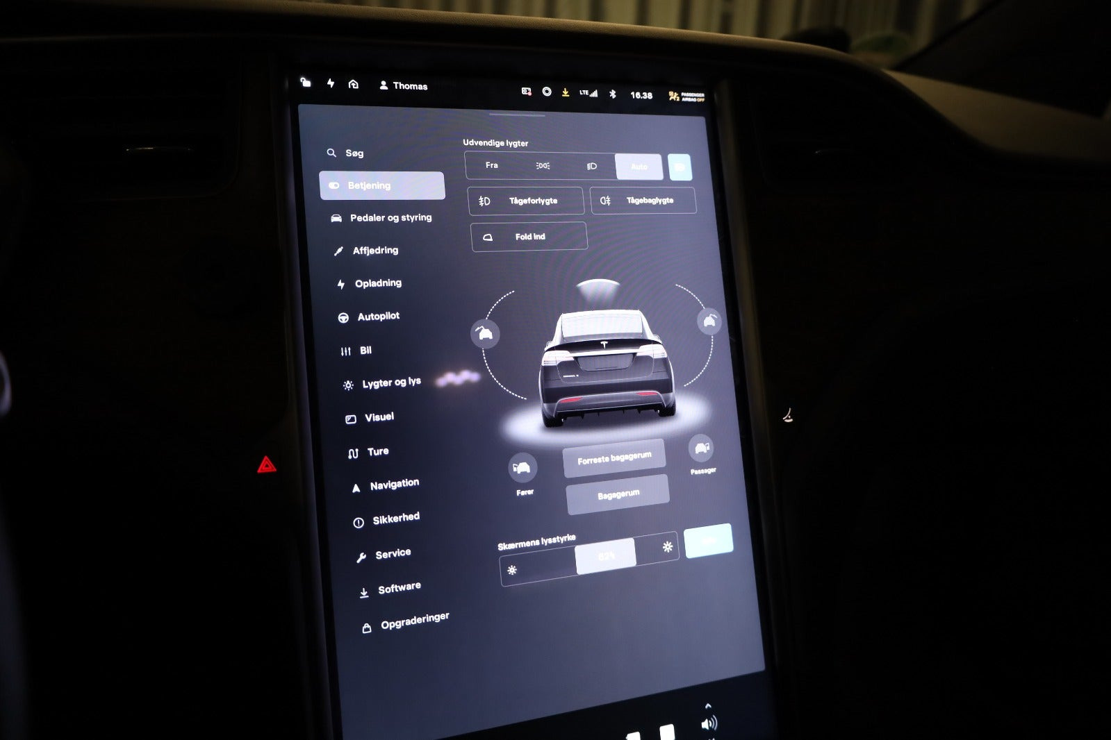 Rød Tesla Model X fra 2019