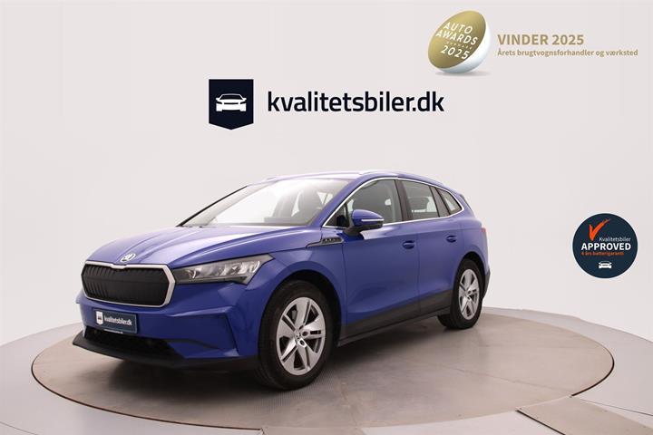 Blå Skoda Enyaq fra 2023