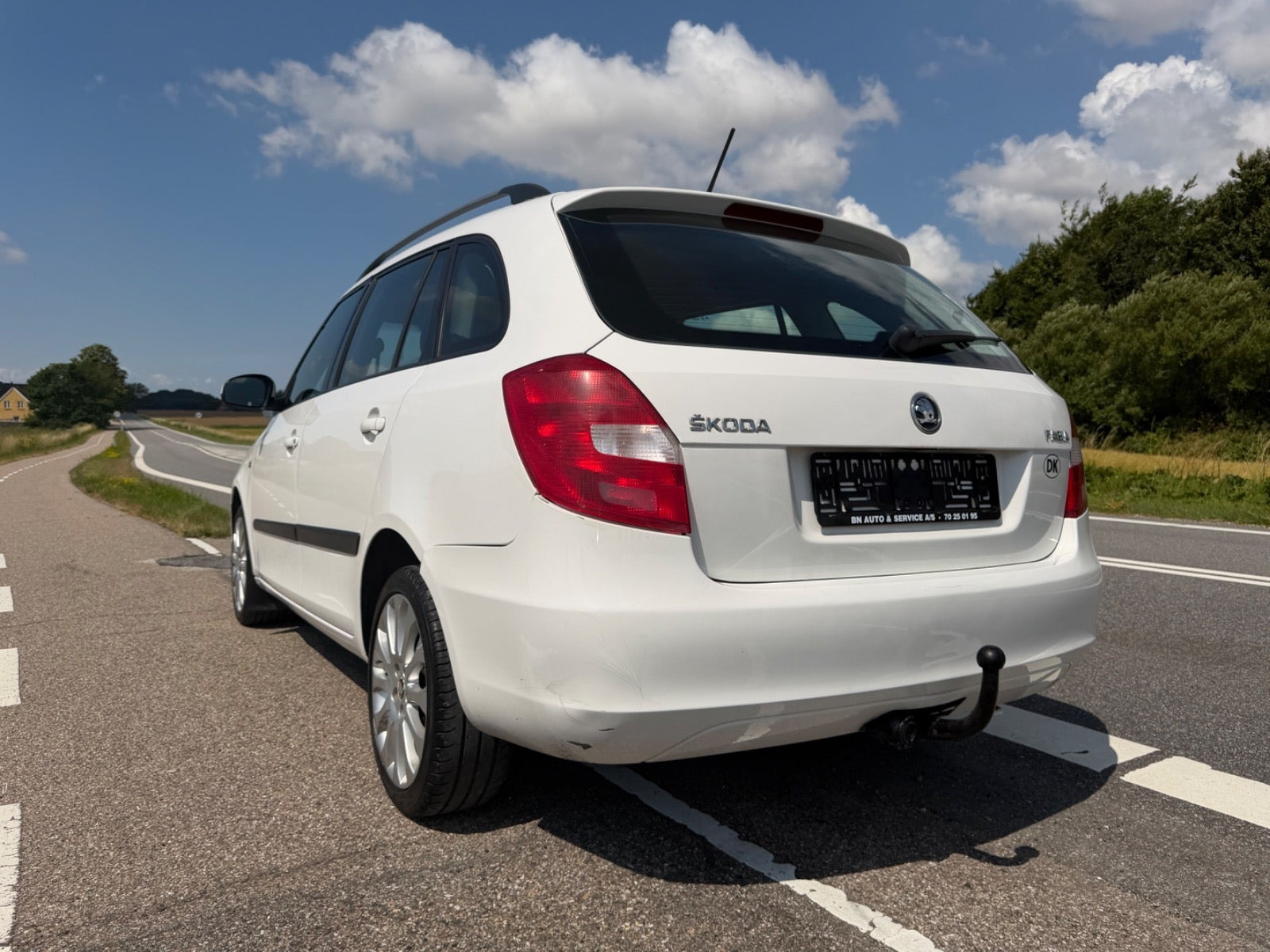 Hvid Skoda Fabia fra 2013