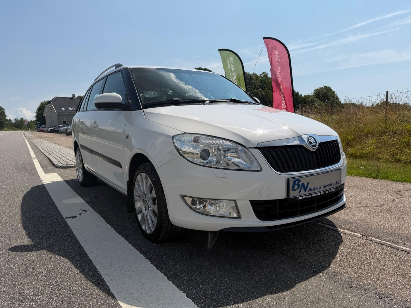 Hvid Skoda Fabia fra 2013