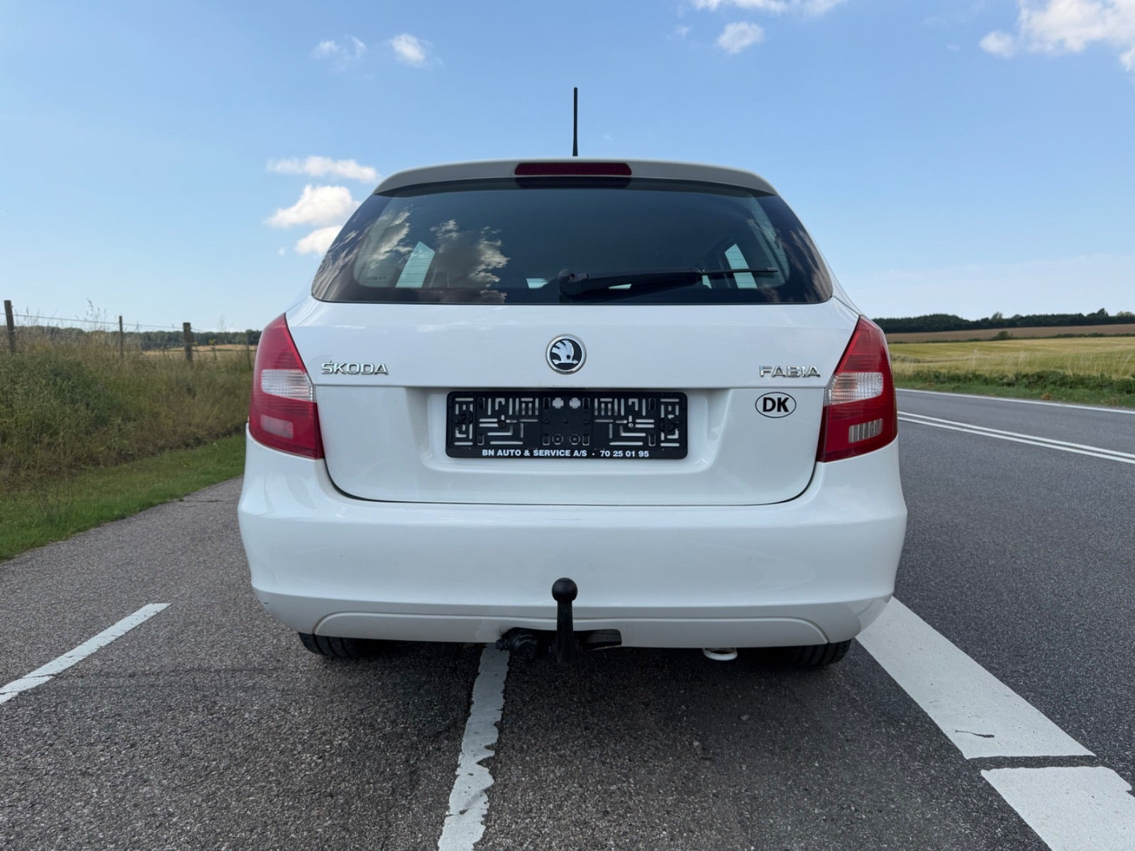 Hvid Skoda Fabia fra 2013