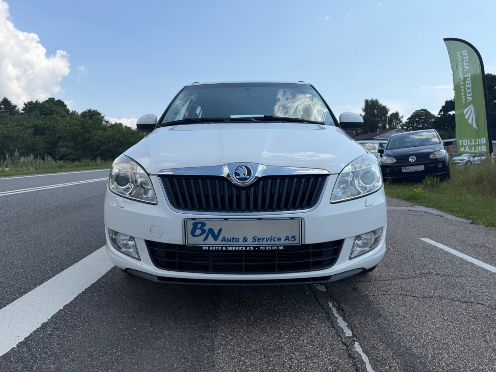 Hvid Skoda Fabia fra 2013