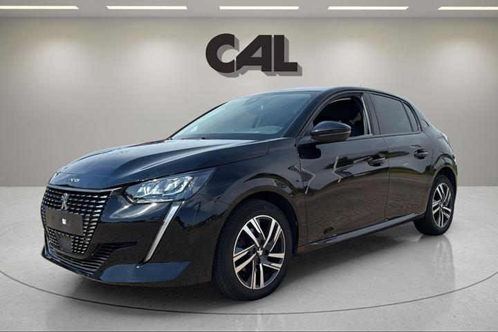 Sort Peugeot 208 fra 2023 set udefra