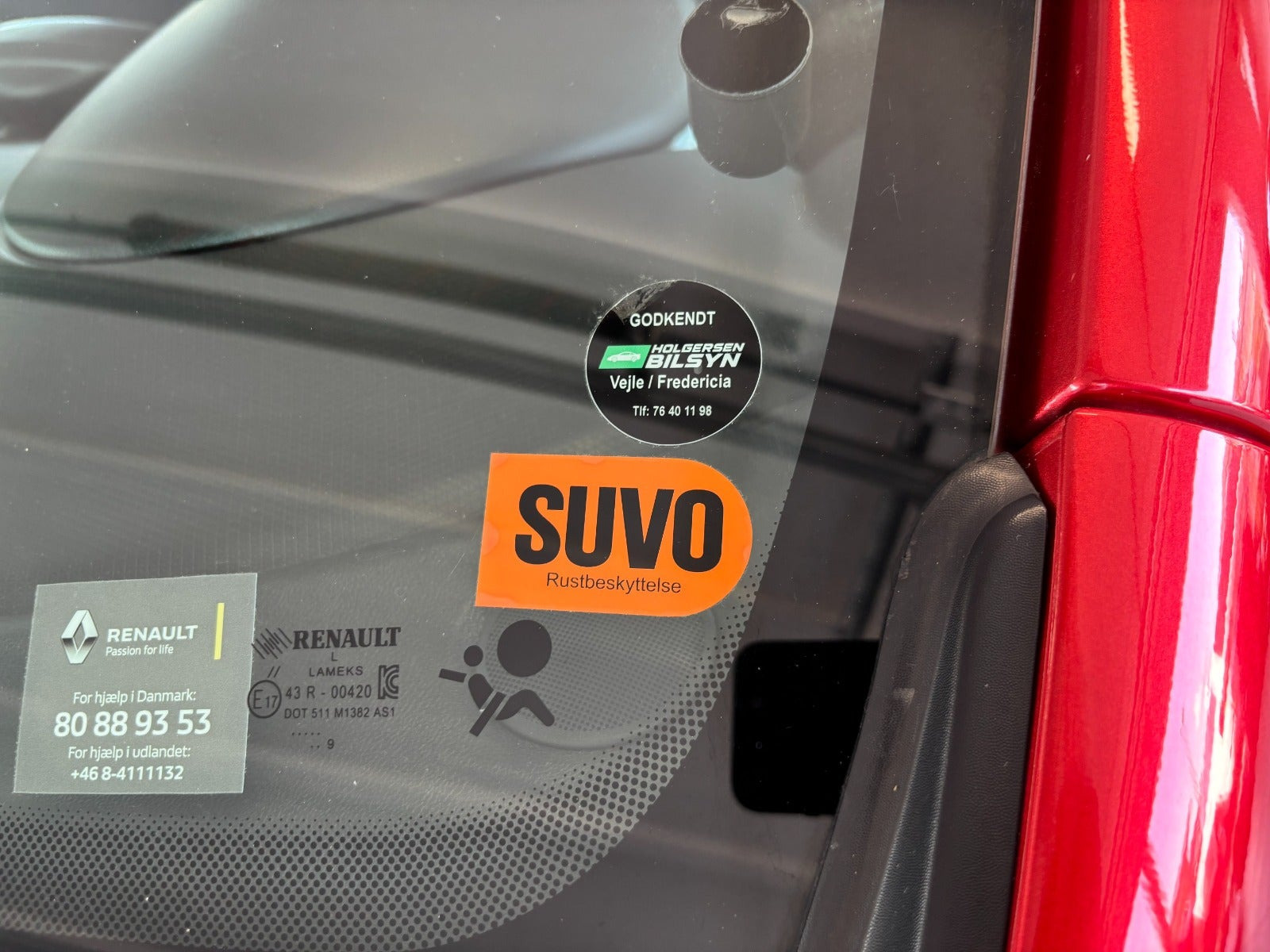 Rød Renault Clio IV fra 2019