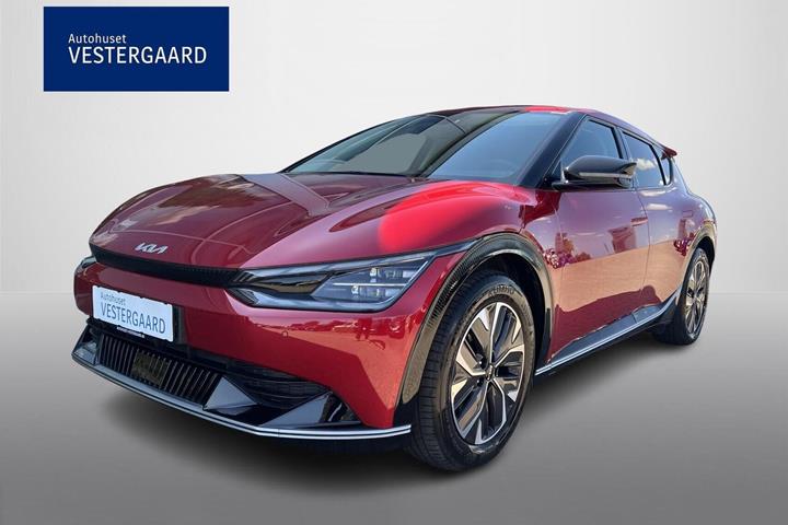 Rød Kia EV6 fra 2024 set udefra