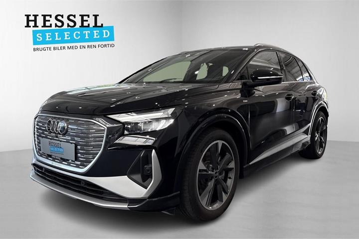 Sort Audi Q4 e-tron fra 2025 set udefra