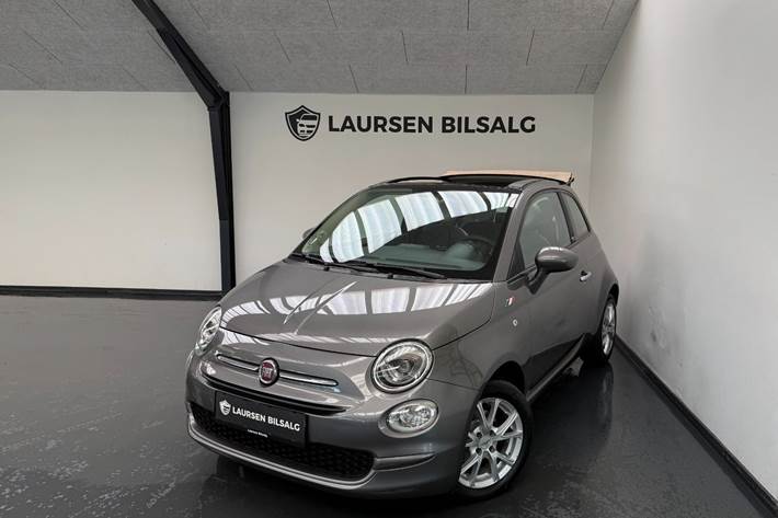 Grå Fiat 500C fra 2015