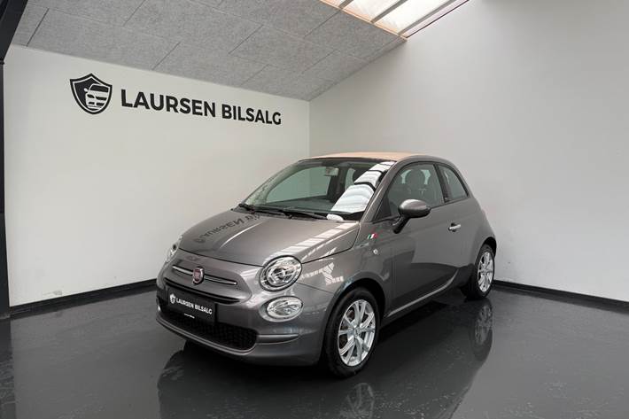 Grå Fiat 500C fra 2015