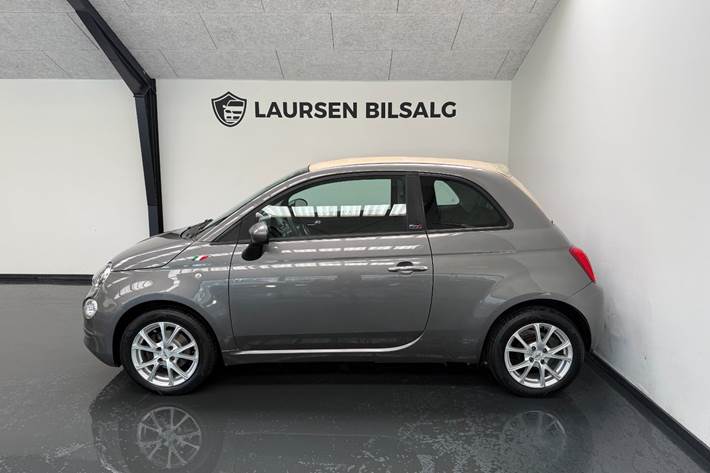 Grå Fiat 500C fra 2015