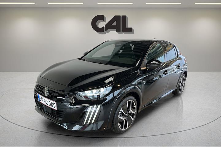 Sort Peugeot e-208 fra 2026 set udefra