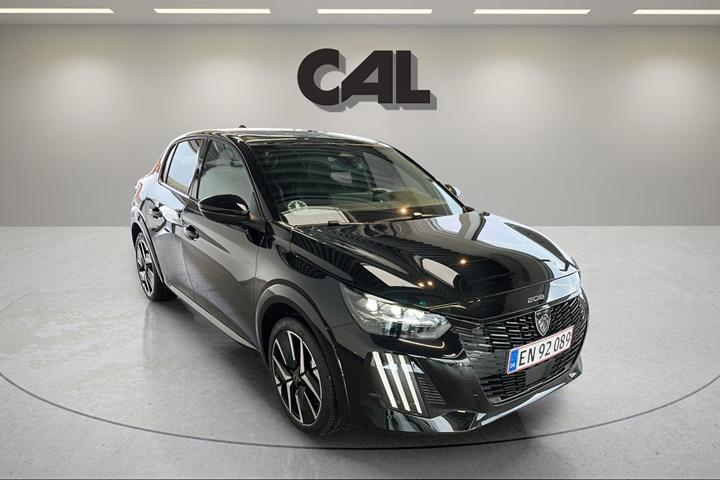 Sort Peugeot e-208 fra 2026