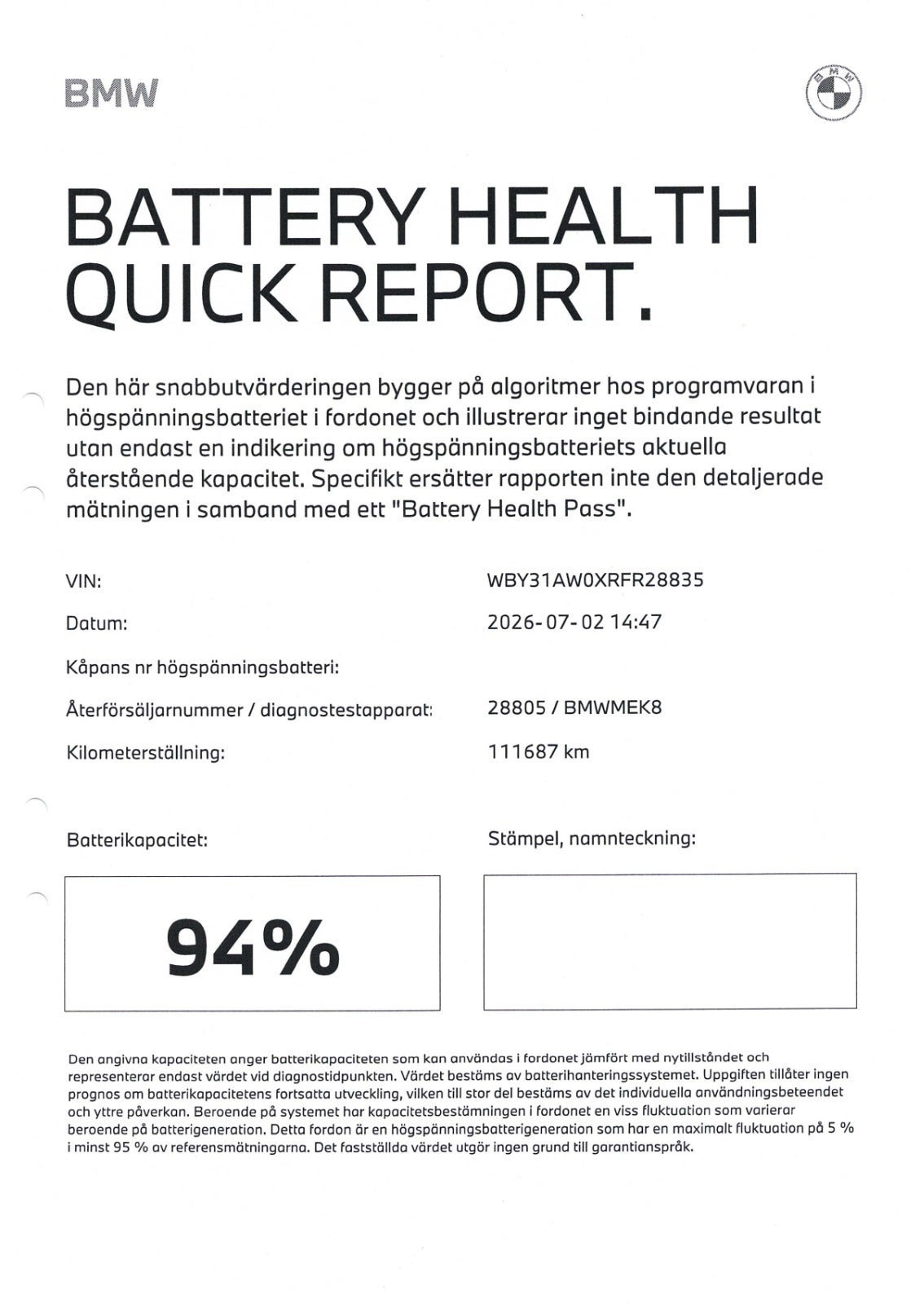 Blå BMW i4 fra 2023