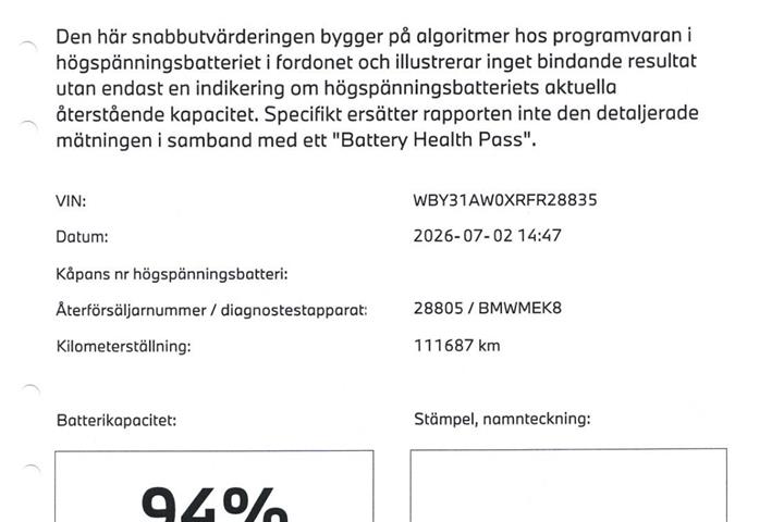 Blå BMW i4 fra 2023