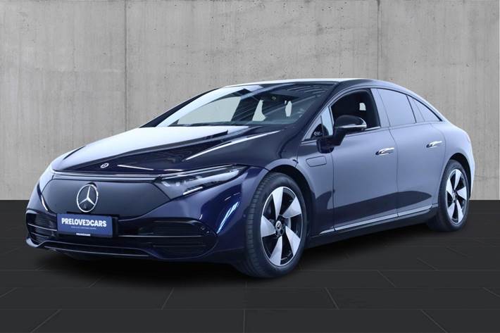 Blå Mercedes EQS350 fra 2022