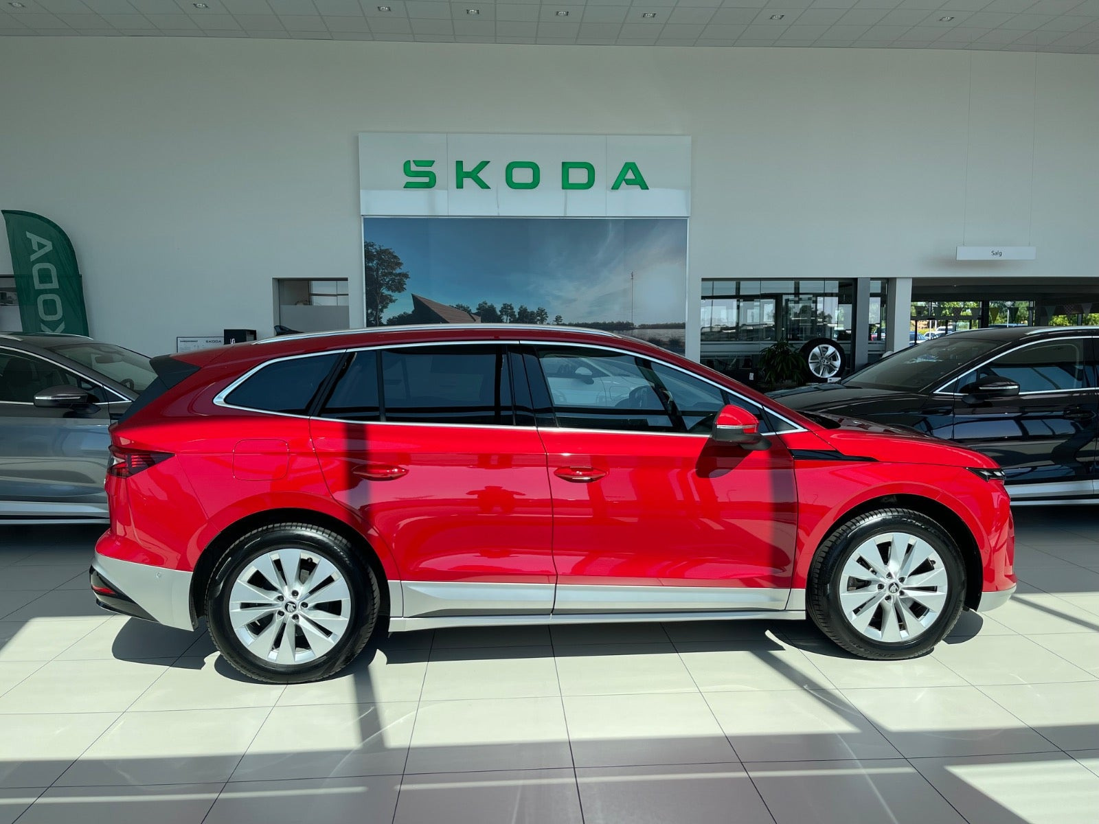 Rød Skoda Enyaq fra 2026