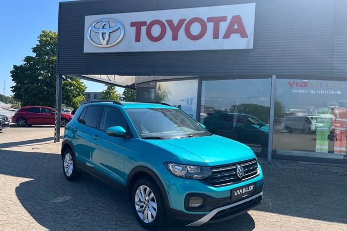 Blå VW T-Cross fra 2019
