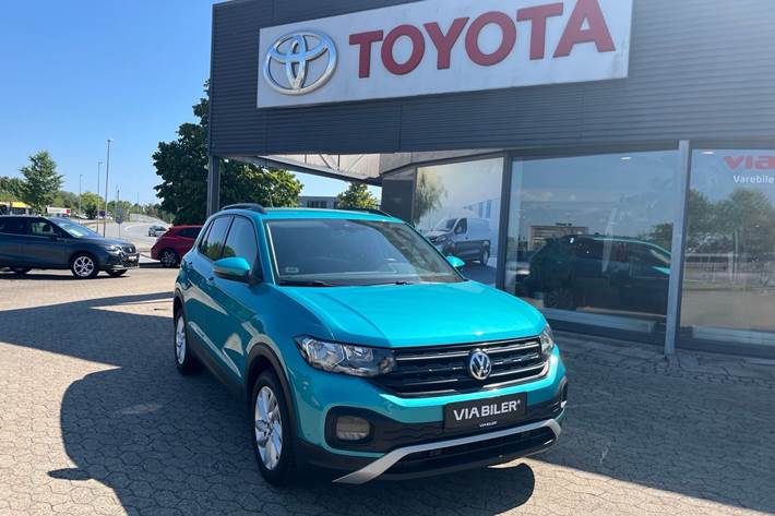 Blå VW T-Cross fra 2019