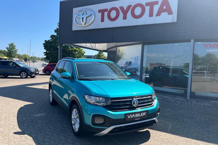 Blå VW T-Cross fra 2019