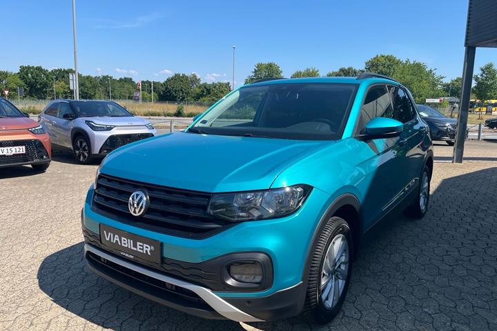 Blå VW T-Cross fra 2019
