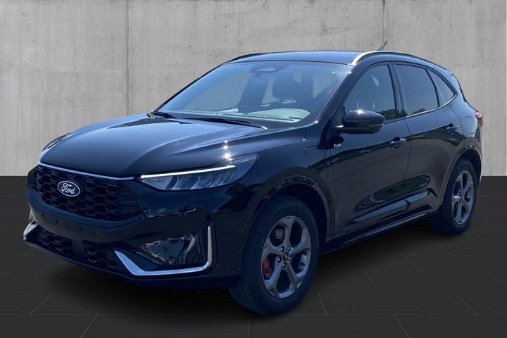 Sort Ford Kuga fra 2025 set udefra
