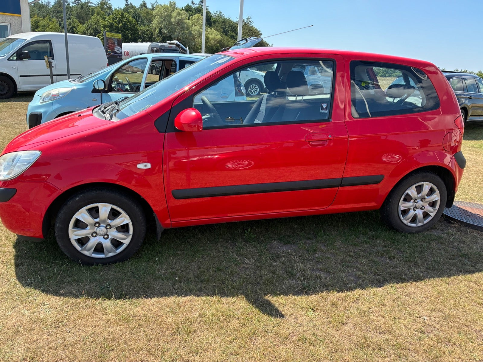 Rød Hyundai Getz fra 2008