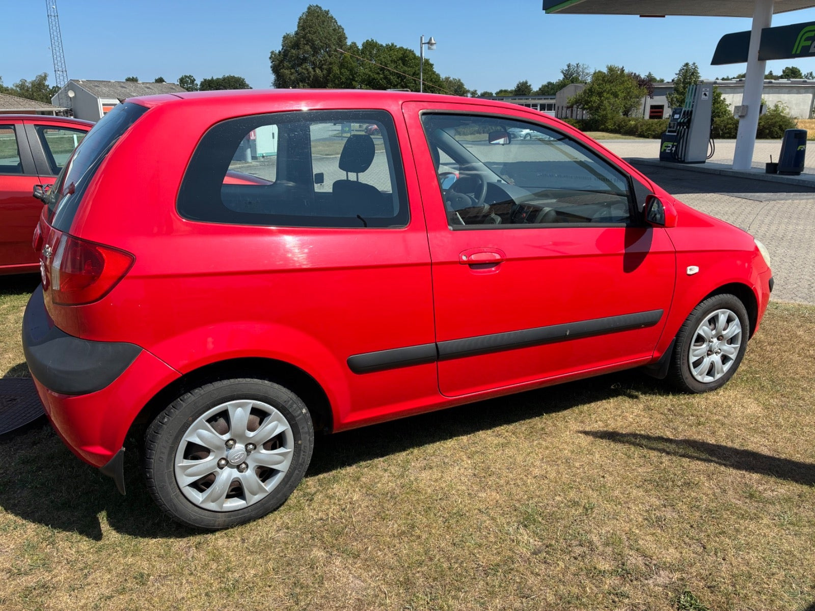 Rød Hyundai Getz fra 2008