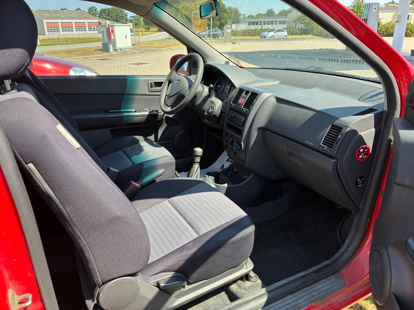 Rød Hyundai Getz fra 2008