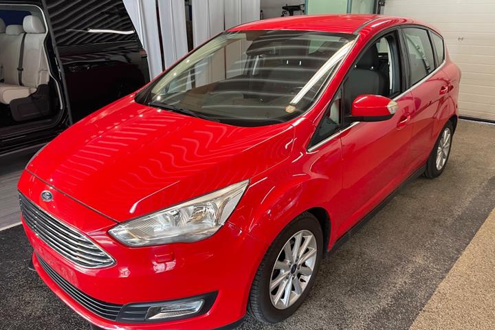 Rød Ford C-MAX fra 2017 set udefra