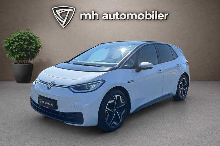 Hvid VW ID.3 fra 2020 set udefra
