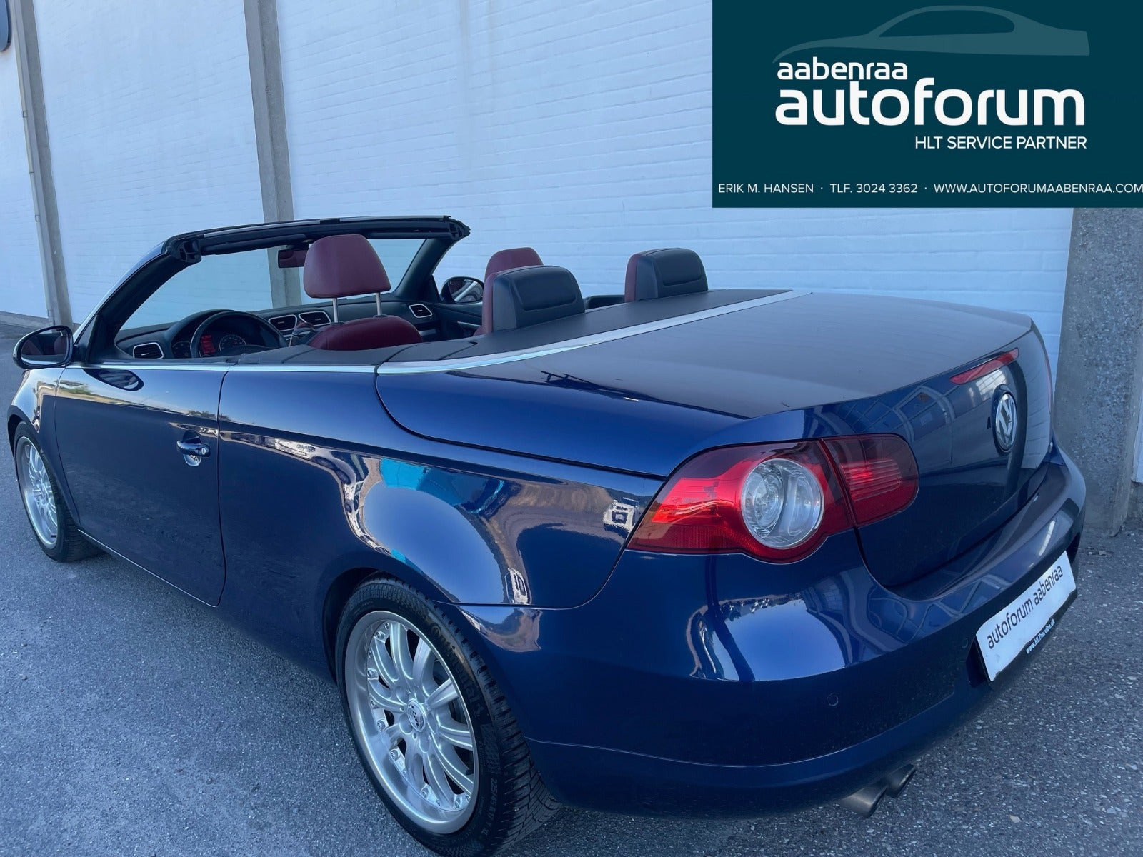 Blå VW Eos fra 2007