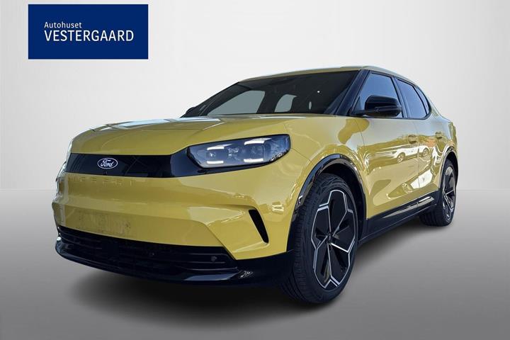 Gul Ford Capri fra 2025 set udefra