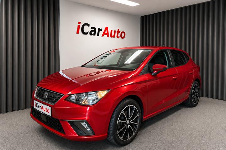 Rød Seat Ibiza fra 2018 set udefra
